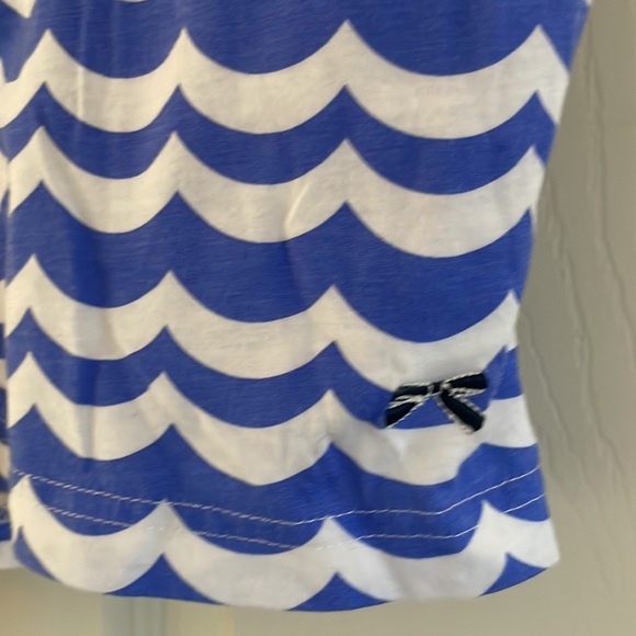 Nautical blue and white striped romper - Picture 2 of 3